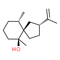 Spiro[4.5]decan-6-ol, 6,10-dimethyl-2-(1-methylethenyl)-, (2R,5R,6S,10S)- (9CI) Structure