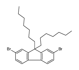 2,7-dibromo-9,9-diheptylfluorene结构式