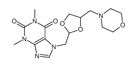 1,3-dimethyl-7-[[4-(morpholin-4-ylmethyl)-1,3-dioxolan-2-yl]methyl]purine-2,6-dione结构式