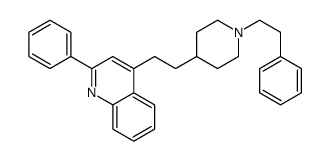 2-phenyl-4-[2-[1-(2-phenylethyl)piperidin-4-yl]ethyl]quinoline结构式