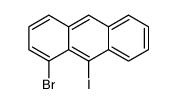 1-bromo-9-iodoanthracene结构式