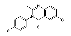 3-(4-bromophenyl)-6-chloro-2-methylquinazoline-4-thione Structure