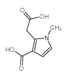 2-(carboxymethyl)-1-methyl-pyrrole-3-carboxylic acid Structure