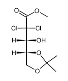 methyl (3R,4R)-2,2-dichloro-4,5-O-isopropylidene-3,4,5-trihydroxypentanoate结构式