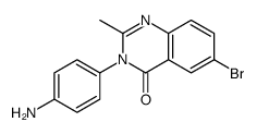 3-(4-aminophenyl)-6-bromo-2-methylquinazolin-4-one结构式
