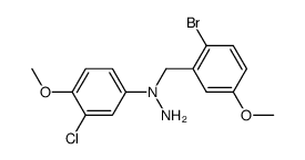 N-(2-bromo-5-methoxybenzyl)-N-(3-chloro-4-methoxyphenyl)hydrazine结构式