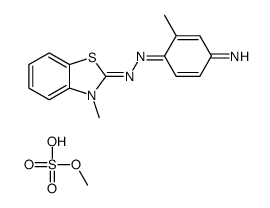 2-[(4-amino-m-tolyl)azo]-3-methylbenzothiazolium methyl sulphate structure