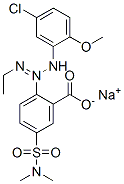 sodium 2-[3-(5-chloro-2-methoxyphenyl)-1-ethyltriazen-2-yl]-5-[(dimethylamino)sulphonyl]benzoate结构式