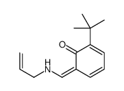 2-tert-butyl-6-[(prop-2-enylamino)methylidene]cyclohexa-2,4-dien-1-one Structure