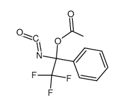 1-isocyanato-1-phenyl-2,2,2-trifluoroethyl acetate Structure