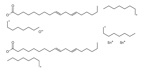 (9Z,12Z)-1,3-bis(octadeca-9,12-dienoyloxy)-1,1,3,3-tetraoctyldistannoxane结构式