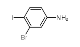 3-溴-4-碘苯胺结构式
