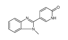 2(1H)-Pyridinone, 5-(1-methyl-1H-benzimidazol-2-yl) Structure
