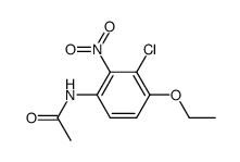 acetic acid-(4-ethoxy-3-chloro-2-nitro-anilide)结构式