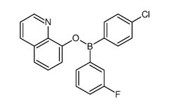 (4-chlorophenyl)-(3-fluorophenyl)-quinolin-8-yloxyborane Structure
