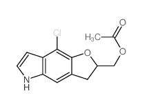 2H-Furo[2,3-f]indole-2-methanol, 8-chloro-3,5-dihydro-, acetate (ester) Structure