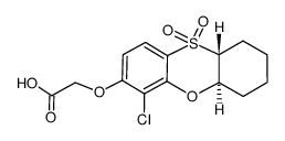 <(trans-4-chloro-5a,6,7,8,9,9a-hexahydrophenoxathiin-3-yl)oxy>acetic acid 10,10-dioxide Structure