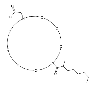 2-[25-(2-methyloctanoyl)-1,4,7,10,16,19,22-heptaoxa-13,25-diazacycloheptacos-13-yl]acetic acid结构式