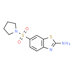 6-(pyrrolidin-1-ylsulfonyl)-1,3-benzothiazol-2-amine结构式