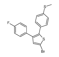 5-bromo-3-(4-fluorophenyl)-2-(4-methylsulfanylphenyl)thiophene结构式