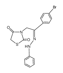 3-p-bromophenacyl-2,4-thiazolidinedione E-phenylhydrazone结构式