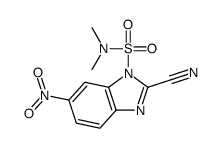 2-cyano-N,N-dimethyl-6-nitrobenzimidazole-1-sulfonamide结构式