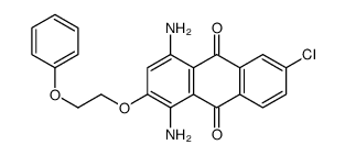 1,4-diamino-6-chloro-2-(2-phenoxyethoxy)anthracene-9,10-dione结构式