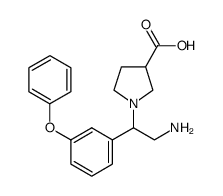 1-[2-氨基-1-(3-苯氧基苯基)-乙基]-吡咯烷-3-羧酸结构式