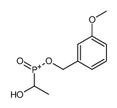 1-hydroxyethyl-[(3-methoxyphenyl)methoxy]-oxophosphanium结构式