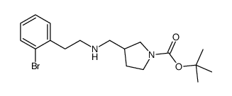 1-BOC-3-([2-(2-BROMO-PHENYL)-ETHYLAMINO]-METHYL)-PYRROLIDINE structure