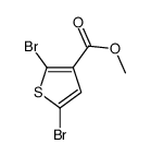 2,5-二溴噻吩-3-甲酸甲酯结构式