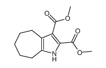 dimethyl 4,5,6,7,8-pentahydro-1H-cyclohepta[b]pyrrole-2,3-dicarboxylate结构式