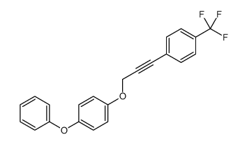 1-phenoxy-4-[3-[4-(trifluoromethyl)phenyl]prop-2-ynoxy]benzene Structure
