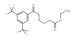 ETHYL 6-(3,5-DITRIFLUOROMETHYLPHENYL)-6-OXOHEXANOATE结构式