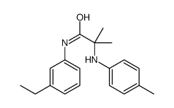 N-(3-ethylphenyl)-2-methyl-2-(4-methylanilino)propanamide结构式