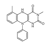 3,6-Dimethyl-10-phenyl-5,10-dihydro-1H-benzo[g]pteridine-2,4-dione结构式