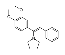 1-[1-(3,4-dimethoxyphenyl)-2-phenylethenyl]pyrrolidine结构式