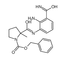 benzyl 2-(2-amino-3-carbamoylphenylcarbamoyl)-2-Methylpyrrolidine-1-carboxylate Structure