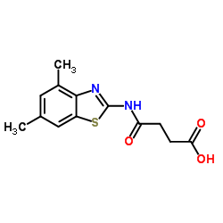 4-[(4,6-Dimethyl-1,3-benzothiazol-2-yl)amino]-4-oxobutanoic acid结构式