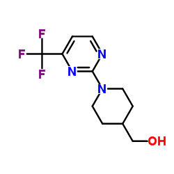{1-[4-(Trifluoromethyl)-2-pyrimidinyl]-4-piperidinyl}methanol结构式