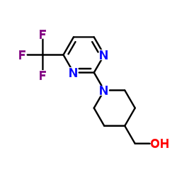 {1-[4-(Trifluoromethyl)-2-pyrimidinyl]-4-piperidinyl}methanol structure