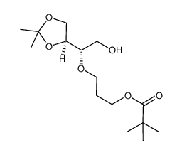 [(S)-2-hydroxy-1-((S)-2,2-dimethyl-1,3-dioxolan-4-yl)ethoxy]propyl pivalate结构式