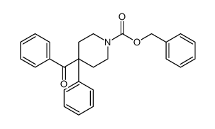 1-Piperidinecarboxylic acid, 4-benzoyl-4-phenyl-, phenylmethyl ester Structure