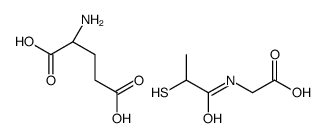 (2S)-2-aminopentanedioic acid,2-(2-sulfanylpropanoylamino)acetic acid Structure