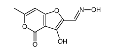 2-Hydroxyiminomethyl-3-hydroxy-6-methyl-4H-furo<3,2-c>pyran-4-on结构式