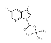 5-BROMO-3-IODO-PYRROLO[2,3-B]PYRIDINE-1-CARBOXYLIC ACID TERT-BUTYL ESTER picture