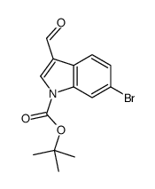 6-bromo-1-(tert-butoxycarbonyl)-indole-3-carboxaldehyde Structure