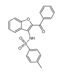 2-benzoyl-3-p-toluenesulfonylamidobenzofuran结构式