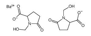 barium bis[1-(hydroxymethyl)-5-oxo-DL-prolinate] Structure