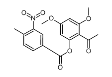 4',6'-dimethoxy-2'-(4-methyl-3-nitrobenzoyloxy)acetophenone Structure